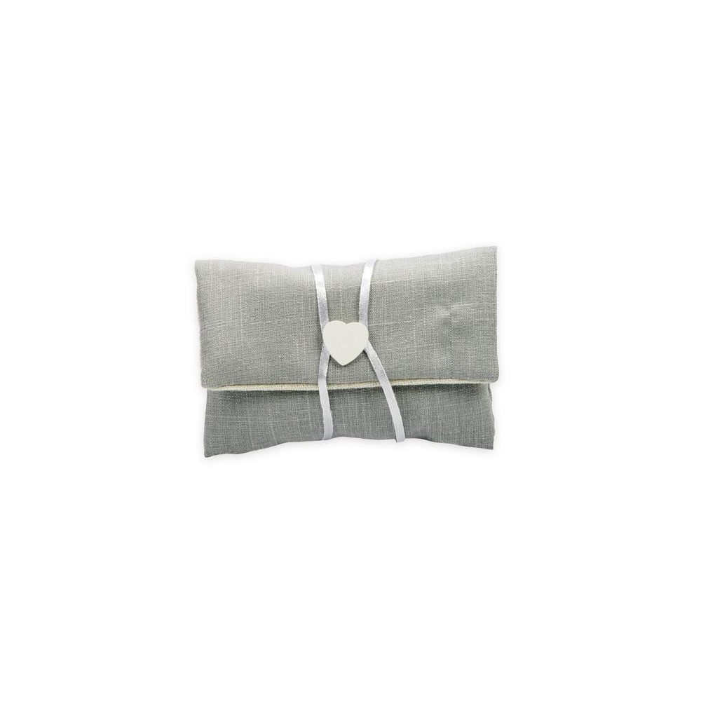 BUSTINA COT RIC CAPPL CUORE GRIGIO